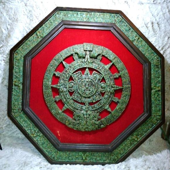 Ancient Mayan calendar wall hanging. 365-day solar calendar